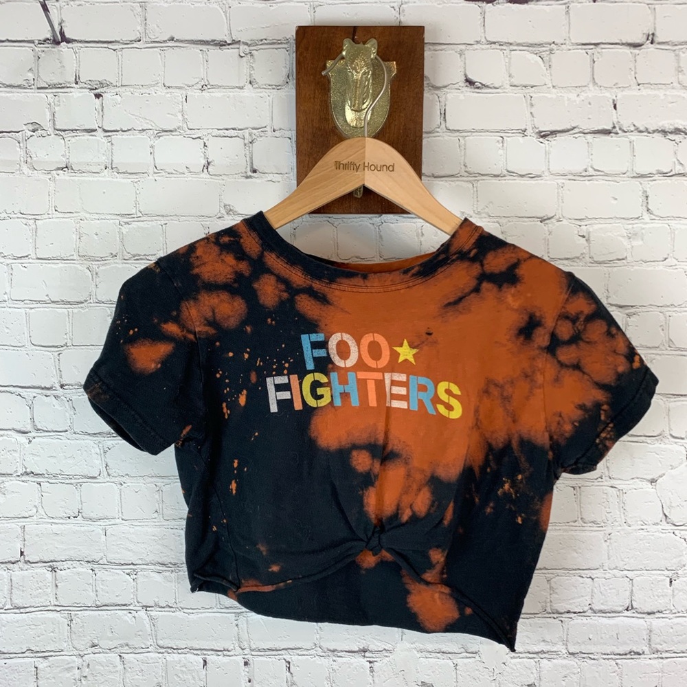 FOO FIGHTERS bleached crop top